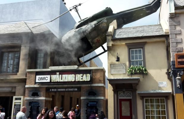 the walking dead universal studios helicopter